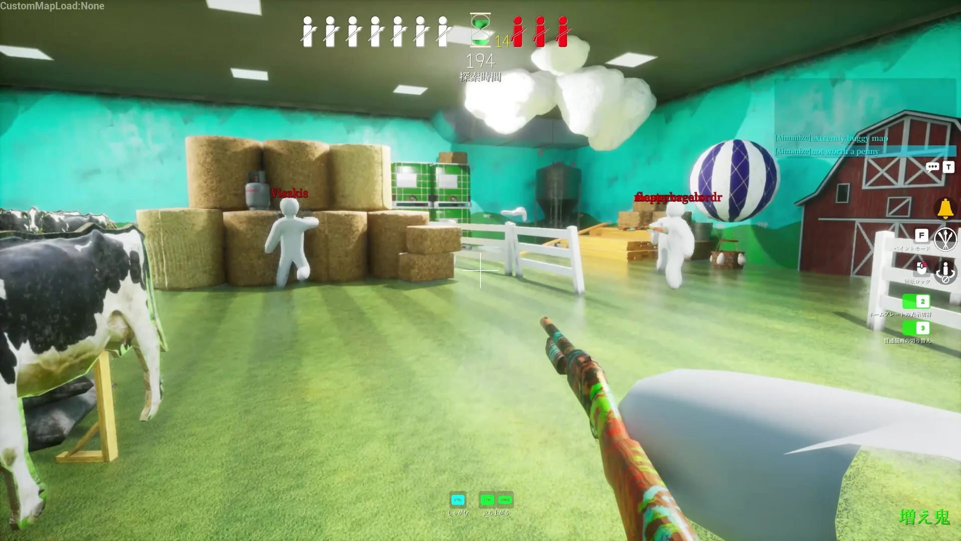 MECCHA CHAMELEON Hider using the paint menu and eyedropper during prep phase